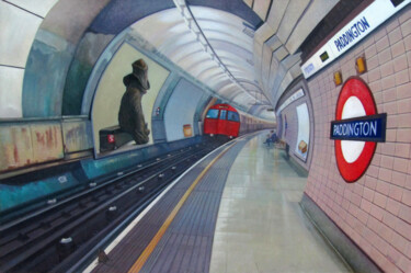 Painting titled "Paddington 3" by Rebecca Coleman Sgfa, Original Artwork, Oil Mounted on Other rigid panel