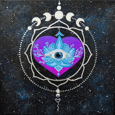 "Cosmic Mandala Acry…" başlıklı Tablo Julia Dobrotvorskaia tarafından, Orijinal sanat, Akrilik