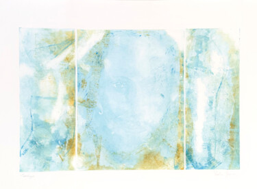 Druckgrafik mit dem Titel "Blue one 4" von Sophie Gerin, Original-Kunstwerk, Monotypie