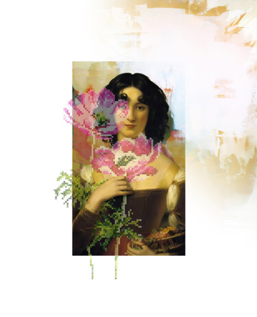 Collages titulada "The Florentine Girl" por José Luis Guerrero, Obra de arte original, Collages digitales