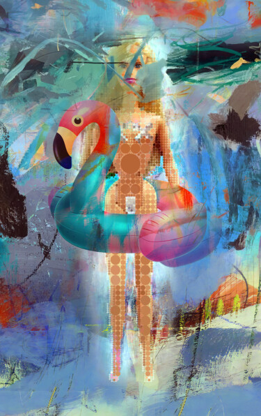 Arts numériques intitulée "FL4M1N60 4B57R4C7" par José Luis Guerrero, Œuvre d'art originale, Collage numérique