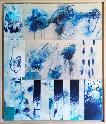 Collages intitulée "Málaga (Autorretrat…" par Martin Zanollo, Œuvre d'art originale, Collages Monté sur Panneau de bois