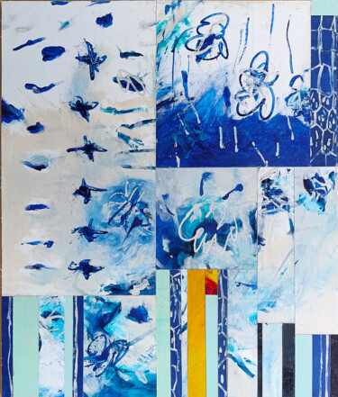 Collages intitulée "Málaga mágica" par Martin Zanollo, Œuvre d'art originale, Collages Monté sur Panneau de bois