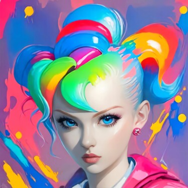 Digitale Kunst mit dem Titel "Fresh Beauty" von Aleksa Soul, Original-Kunstwerk, Digitale Malerei