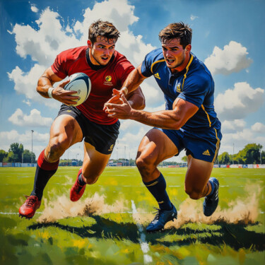 "R-2 Red v Blue" başlıklı Dijital Sanat Enes Furkan Sürül tarafından, Orijinal sanat, AI tarafından oluşturulan görüntü