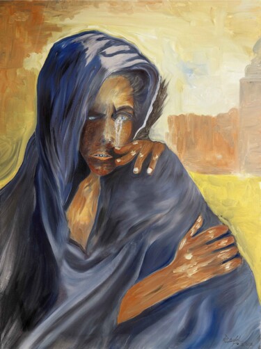 Malerei mit dem Titel "El Tuerto (One eyed…" von Rodolfo V Ortiz, Original-Kunstwerk, Öl