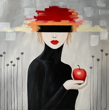 Malerei mit dem Titel "Temptation" von Maria Paschen, Original-Kunstwerk, Acryl Auf Keilrahmen aus Holz montiert