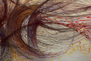 Peinture intitulée "VITA IN MOVIMENTO" par Paulaluz, Œuvre d'art originale, Huile