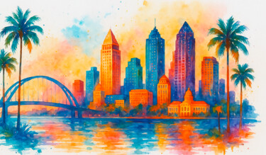 Arts numériques intitulée "America's Finest Ci…" par /ˈpiːvɔnka/, Œuvre d'art originale, Collage numérique