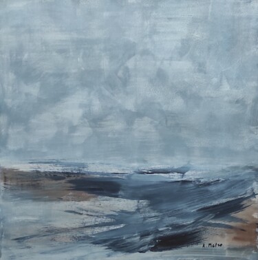Peinture intitulée "La mer monte" par Adeline Metro, Œuvre d'art originale, Acrylique Monté sur Châssis en bois