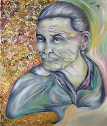 Malerei mit dem Titel "Victoria Rodriguez…" von Rodolfo V Ortiz, Original-Kunstwerk, Öl