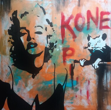 Ζωγραφική με τίτλο "Die Straße der Kuns…" από Ole Müller, Αυθεντικά έργα τέχνης, Ακρυλικό Τοποθετήθηκε στο Ξύλινο φορείο σκε…