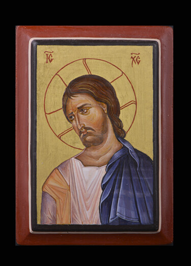 Картина под названием "Jesus Christ (egg t…" - Miljana Marković, Подлинное произведение искусства, Пигменты