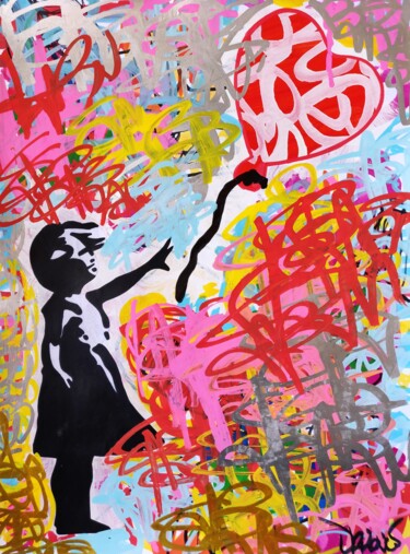 Картина под названием "Love and hope ( Tri…" - Dr. Love, Подлинное произведение искусства, Акрил