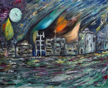 "Stormy Night." başlıklı Tablo Rodolfo V Ortiz tarafından, Orijinal sanat, Petrol