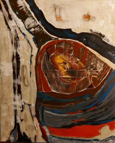 "Pouvoir sous cloche." başlıklı Tablo Monique Morellec tarafından, Orijinal sanat, Akrilik Ahşap Sedye çerçevesi üzerine mon…