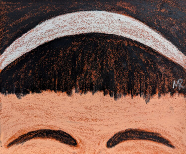 Dessin intitulée "Those Brows" par Mava Ra, Œuvre d'art originale, Pastel