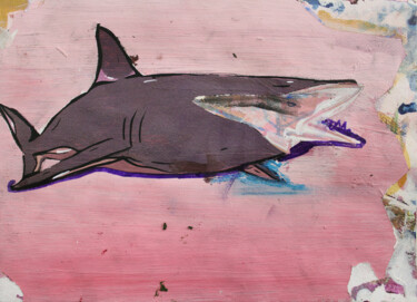 Painting titled "Shark" by Miloš Hronec, Original Artwork, Acrylic