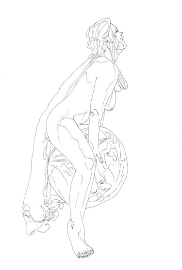 "Atlas 2" başlıklı Resim Nadine Van Bogaert tarafından, Orijinal sanat, Mürekkep