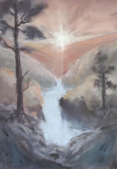 绘画 标题为“Sunlit Hills” 由Sveta Uvarova, 原创艺术品, 粉彩