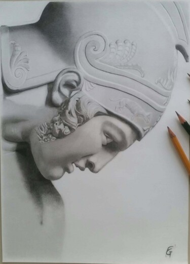 Рисунок под названием "ACHILLE FERITO" - Federico Giardina, Подлинное произведение искусства, Карандаш