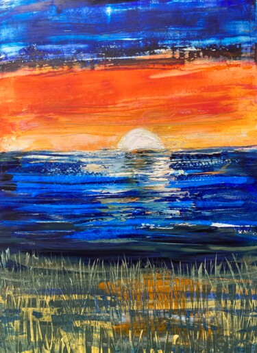 "Sky High Sunset" başlıklı Tablo Steve Phillips tarafından, Orijinal sanat, Petrol