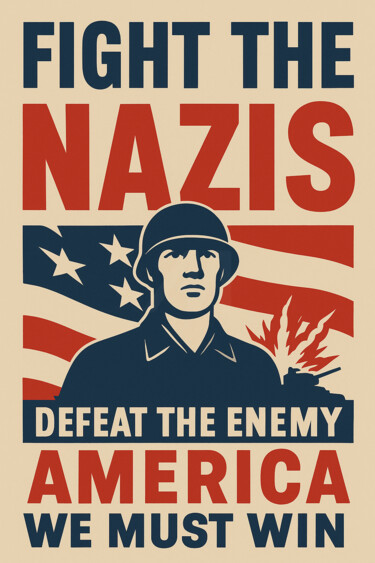 Digitale Kunst mit dem Titel "America Must Win" von Peter Homuth, Original-Kunstwerk, KI-generiertes Bild