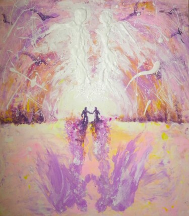 Картина под названием "TWIN FLAMES You are…" - Antara Terrael, Подлинное произведение искусства, Акрил