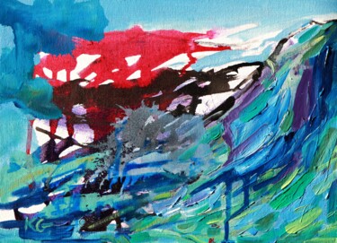 Painting titled "The shores of the B…" by Gábor Kentelki, Original Artwork, Oil