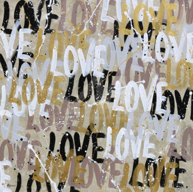 Malerei mit dem Titel "Love 8" von Isabelle Pelletane, Original-Kunstwerk, Acryl Auf Keilrahmen aus Holz montiert