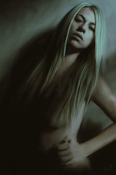 Digital Arts titled "Riccella In Neutral…" by Van Evan Fuller, Original Artwork, Digital Painting