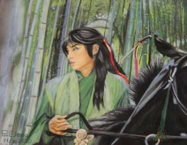 "Rider in Green in t…" başlıklı Tablo Елена Поволокина (PovElena) tarafından, Orijinal sanat, Pastel