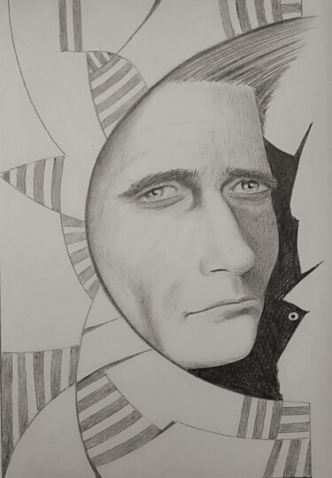 Рисунок под названием "Geulin" - Milto Sideris, Подлинное произведение искусства, Шариковая ручка