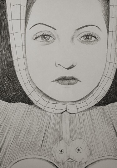 Рисунок под названием "Ilselsí" - Milto Sideris, Подлинное произведение искусства, Шариковая ручка