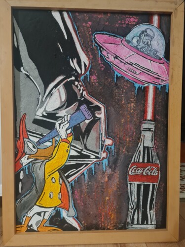 "Die Kontroverse" başlıklı Tablo Stefan Blum tarafından, Orijinal sanat, Akrilik Ahşap Sedye çerçevesi üzerine monte edilmiş