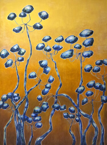 Картина под названием "Marshside Blues" - Alena Masyutina, Подлинное произведение искусства, Акварель