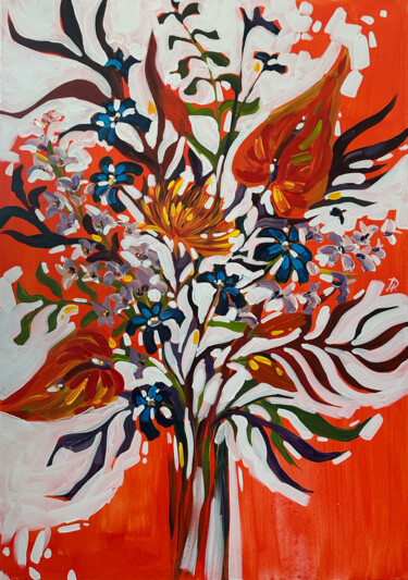 Картина под названием "MULADHARA" - Darina Komorowski, Подлинное произведение искусства, Акрил