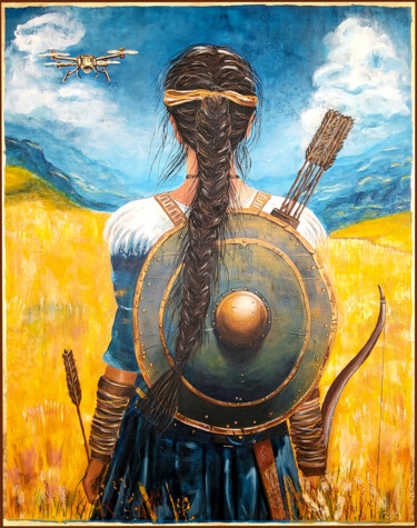 "Zone of Action" başlıklı Tablo Olena Golembovska tarafından, Orijinal sanat, Akrilik