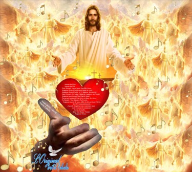 Цифровое искусство под названием "Le Royaume des Cieux" - Marie Fabiola Bertil, Подлинное произведение искусства, Цифровая ф…