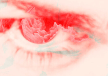 Fotografia zatytułowany „Oeil de braise” autorstwa Céline Foussadier, Oryginalna praca, Fotomontaż