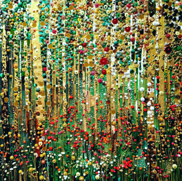 "Forest. Precious st…" başlıklı Heykel Bast tarafından, Orijinal sanat, Taş Ahşap Sedye çerçevesi üzerine monte edilmiş