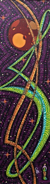 Drawing titled "Le temps d'un espac…" by Vincent Gibert, Original Artwork, Marker