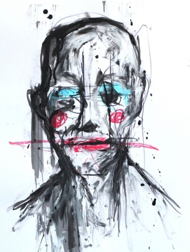 "Clowning 2" başlıklı Tablo Mark Barrable tarafından, Orijinal sanat, Mürekkep