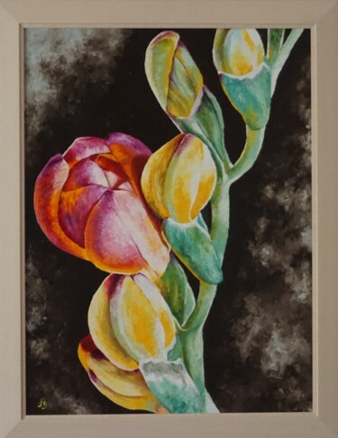 Картина под названием "Possibilities" - Andzela Smalka, Подлинное произведение искусства, Масло Установлен на Деревянная рам…