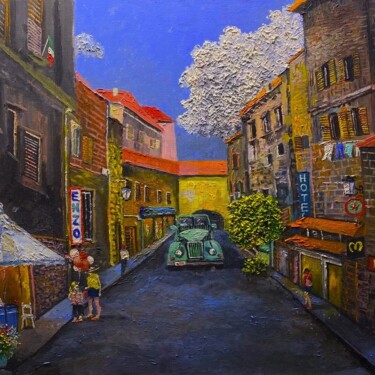 Malarstwo zatytułowany „HOLIDAY IN THE TOWN…” autorstwa Arkadi Sevumyan, Oryginalna praca, Olej