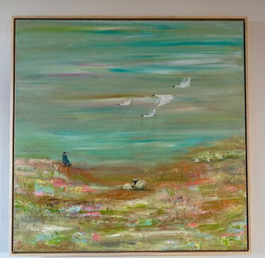 Painting titled "Fields Of Color" by Anniek Cornelissen, Original Artwork, Acrylic