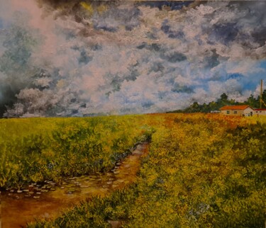 Painting titled "RUSSIAN COUNTRYSIDE" by Arkadi Sevumyan, Original Artwork, Oil