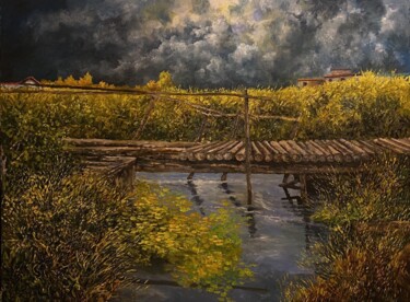 "FORGOTTEN BRIDGE" başlıklı Tablo Arkadi Sevumyan tarafından, Orijinal sanat, Petrol