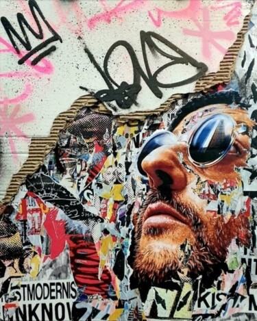Pintura intitulada "Leon" por Lasveguix, Obras de arte originais, Aerógrafo Montado em Armação em madeira