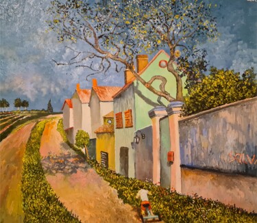 "CHILDHOOD IN SUNNY…" başlıklı Tablo Arkadi Sevumyan tarafından, Orijinal sanat, Petrol